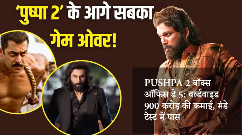 Pushpa 2 बॉक्स ऑफिस डे 5: वर्ल्डवाइड 900 करोड़ की कमाई, मंडे टेस्ट में पास